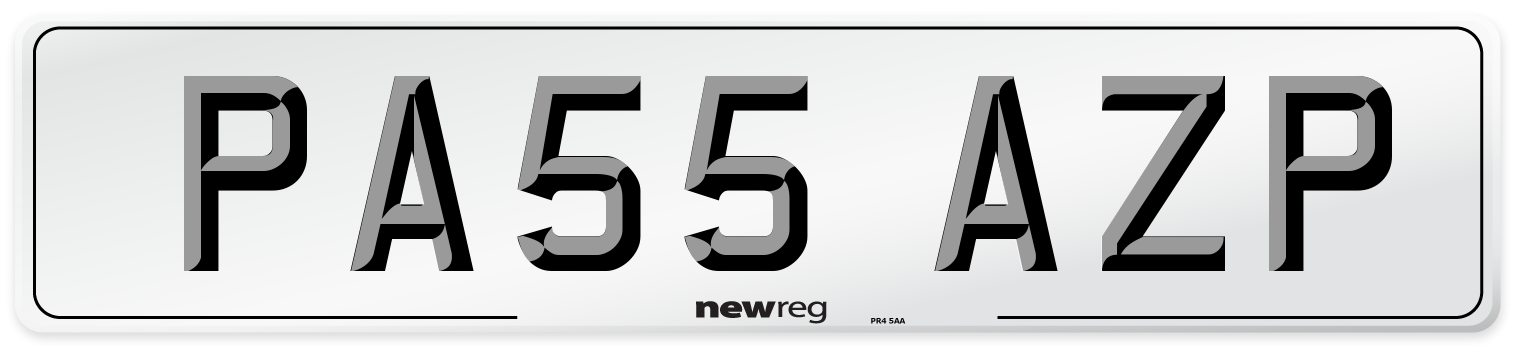 PA55 AZP Number Plate from New Reg